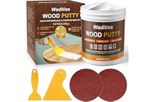 Wadities White Wood Filler, White Wood Putty, Paintable Stainable Wood Repair Putty, 9.87 Ounce Wood Furniture Repair kit, Quickly Repair Wood Cracks and Holes on Wooden Floor Furniture (White)