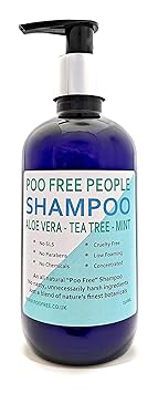 100% NATÜRLICHES SHAMPOO - Mit ALOE VERA, TEEBAUM & MINZE - 250 ml - von POO FREE. Keine SLS, Keine Parabene, Keine Chemikali
