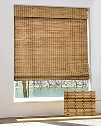 UNISHADES Cordless Bamboo Roman Shades for