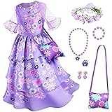 Purple Princess Costume Dress for Girls Birthday