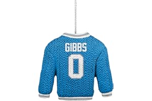 FOCO - NFL Football Holiday Sweater Resin Xmas Christmas Tree Hanging Ornament (Detroit Lions - Jahmyr Gibbs)