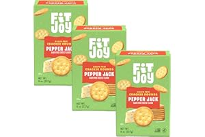 FitJoy Grain Free Crackers - Delicious Gluten Free Cracker - Certified Non-GMO, and Kosher - Gluten Free Crackers - Vegan, Allergen-Free, Nut-Free - Pepper Jack Flavor - 3 Pack