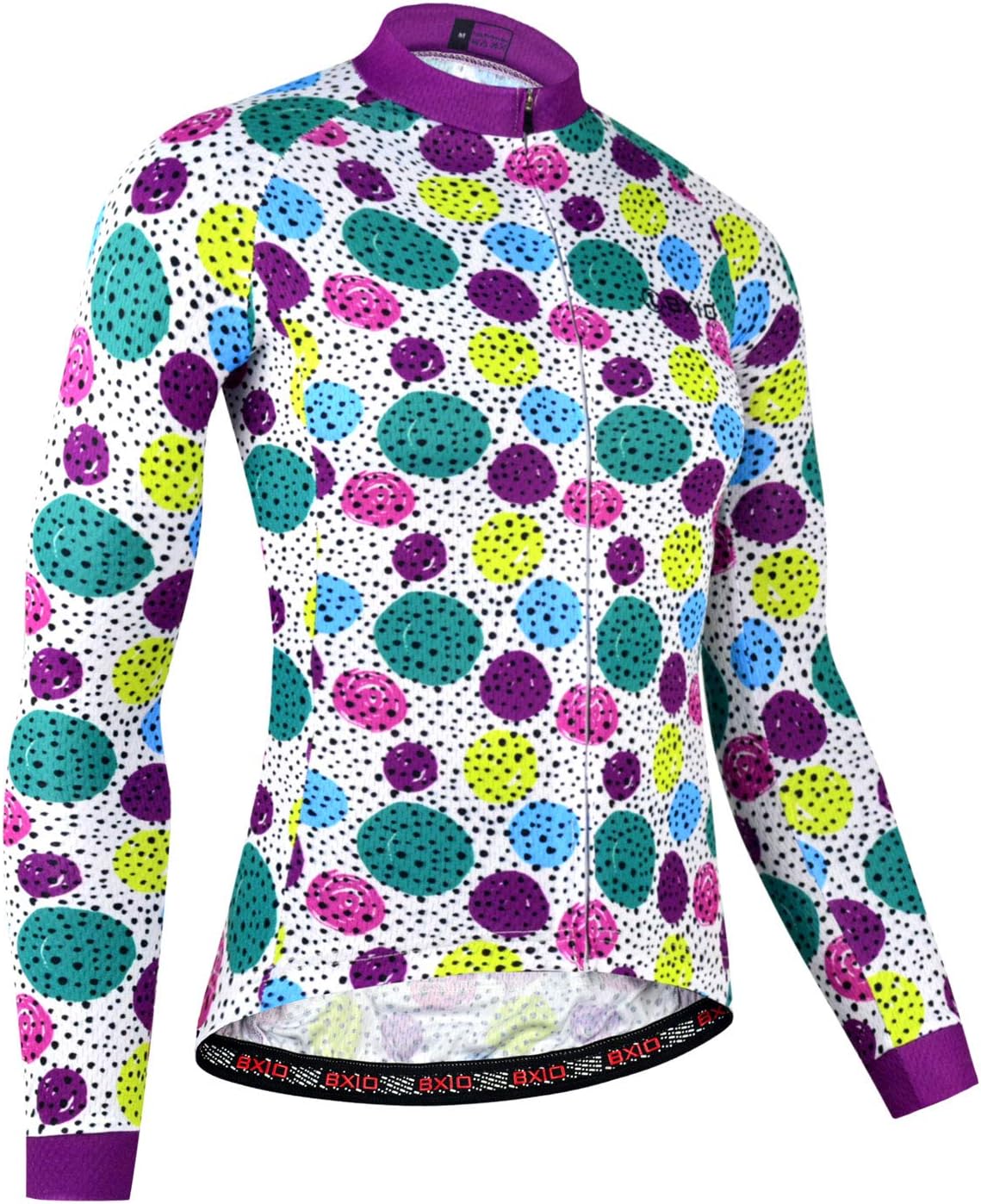 BXIO Women Cycling Jerseys, Autumn Cycling Long Shirts,Summer Breathable Cycling Wear,Long Sleeve Bike Jerseys