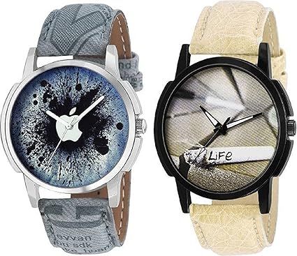 Analogue Multicolor Dial Boy's, Men's & Women's Combo Of 2 Watch - Apple