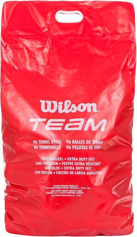 Wilson Team Trainer 8 dozen sack Tennis Balls Yellow Amazon.co.uk