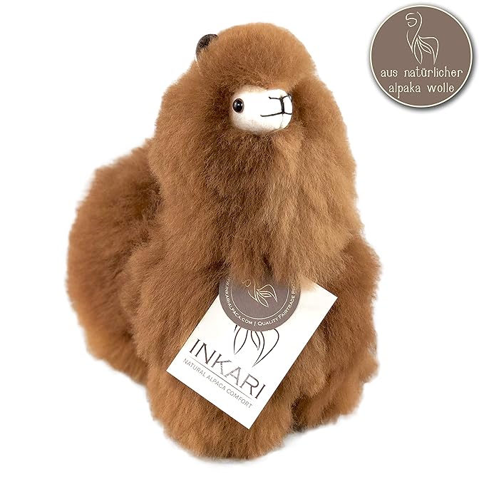 Alpaca Kuscheltier aus Alpaka Fell, handgefertigte Unikate, fair und nachhaltig produziert, großes Stofftier, hypoallergen (S