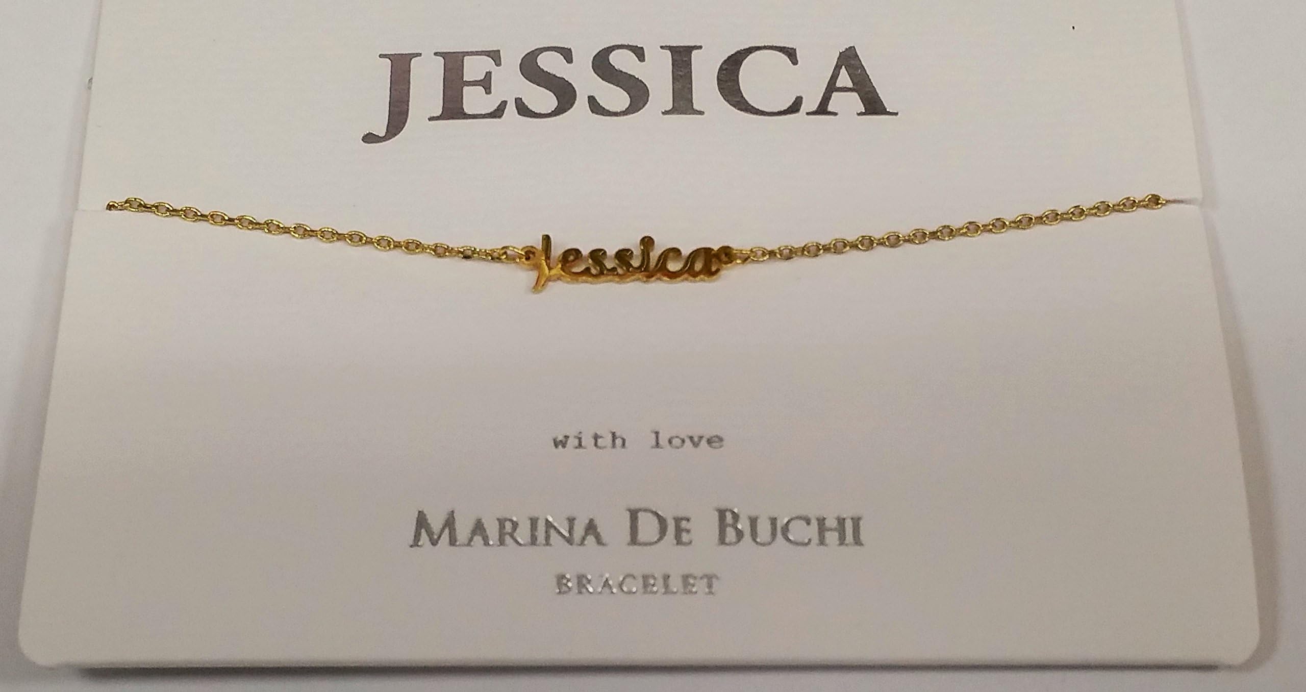 JESSICA Named Marina De Buchi Bracelet Gold Plated By Sterling Effectz