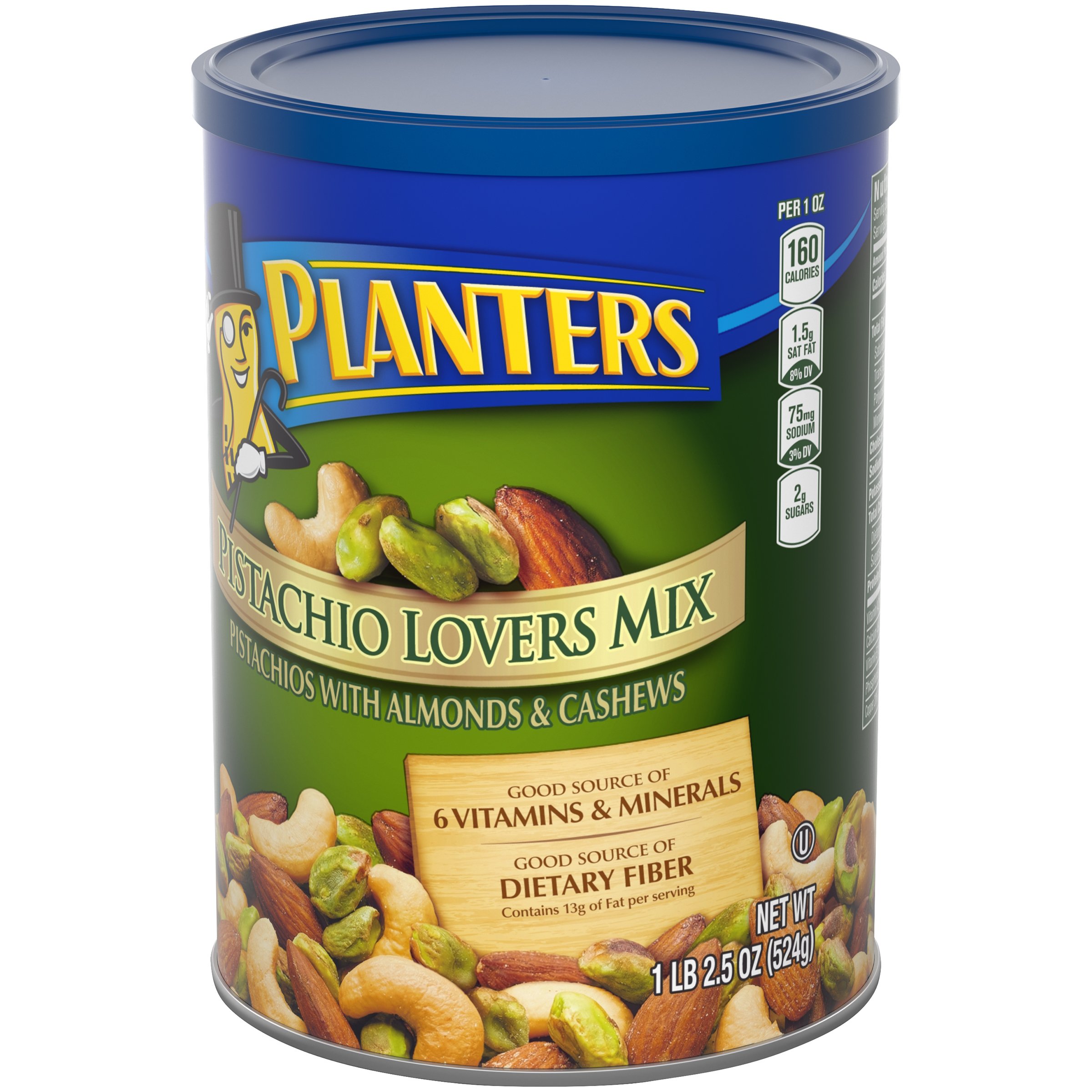 PLANTERS Deluxe Pistachio Mix, 18.5 oz. Resealable Container Pistachio Lover's Mix Pistachios