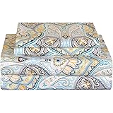 PointehavenBedding 3 Pieces Twin 100% Cotton Percale Sheets- Printed Bed Sheet & Pillowcase Sets- Soft Cotton Bed Sheets Set- Fits Mattress 18 inches Deep Pocket (Twin, Cypress)