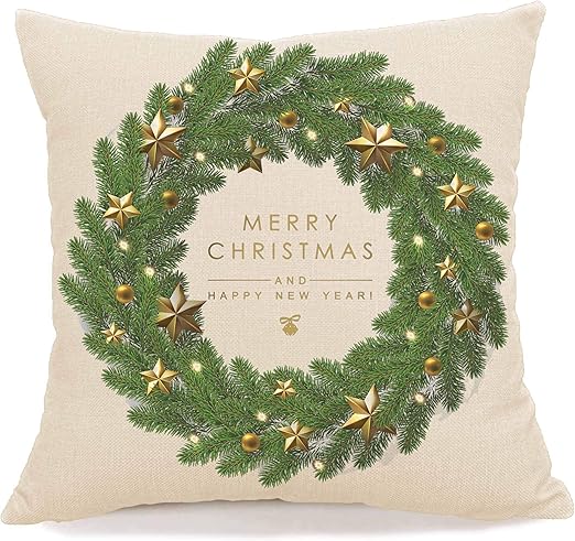 Amazon Com Stupid Elephant 18 18 Inch Christmas Wreath Farmhouse
