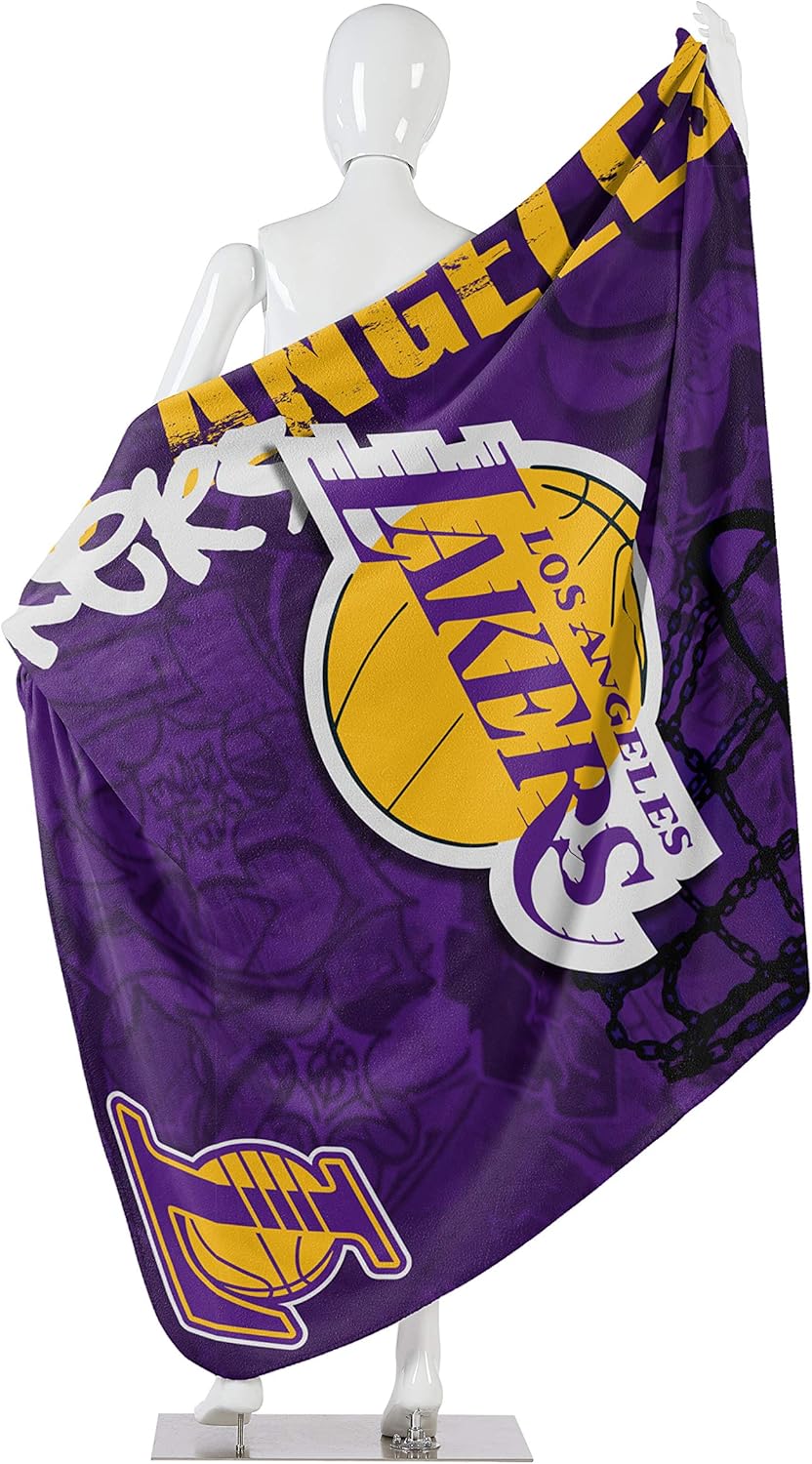 The Northwest Company NBA Los Angeles Lakers "Hard Knocks" Fleece Throw Blanket, 50" x 60", Purple : Sports Fan Throw Blankets : Sports & Outdoors