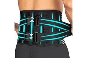 SUPTRUST Back Brace for Women and Men, Lower Back Pain Relief, Lower Back Support Belt for Women and Men, Sciatica Pain Relief, Lower Back Brace with 7 Stays and Dual Adjustable Straps, Breathable Waist Lumbar Support Brace, Fajas Para Hombres(L/XL, Waist 100-110CM/35.4-43.3INCH)