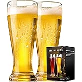 PARACITY Beer Glasses 14 oz, Pint Glasses Set of 2, Pilsner Wheat Beer Glasses, Glasses Drinking Set, Glassware Gift for Men