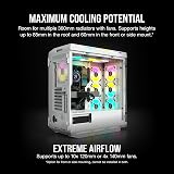 Corsair 5000T RGB White Mid Tower PC Gaming Case Tempered Glass w/ Commander view 5