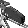 ROCKBROS Bike Top Tube Bag - Waterproof Front Frame Bag Pouch Pack for Mountain & Road Bike - Large Grip Black