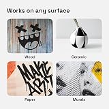 ARTISTRO 5 Black Acrylic Paint Pens Jumbo Tip Water-Based Multisurface view 4