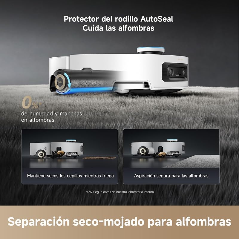 Aqua10 Ultra Roller Complete, Aspirador Robô, Rolos Autolimpáveis, Supera Obstáculos de 8 cm, Esvaziamento Automático, 30.000 Pa de sucção, Controlo Inteligente por Voz