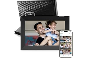 Nixplay Digital Touch Screen Picture Frame with WiFi - 10.1” Photo Frame, Connecting Families & Friends (Black/Silver)