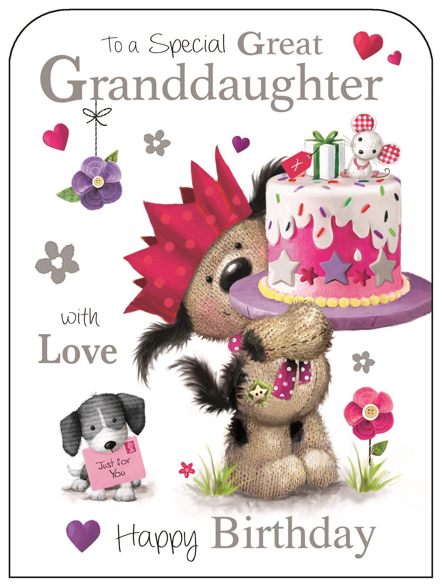 Jonny Javelin Great Granddaughter Birthday Card - Birthday Cake