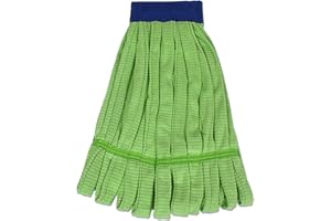 CleanAide Super Absorbent 300GSM Microfiber Tube Mop Head with Looped Ends for Streak-Free Cleaning, Durable, Fast Drying, Fits Standard Handles, Ideal for Hardwood, Tile, Commercial & Home Use, Green