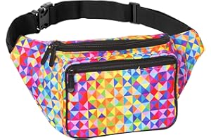 SOJOURNER BAGS Rainbow Fanny Pack Belt Bag I Mens Fanny Packs for Women - Crossbody Bag Bum bag Waist Bag Waist Pack - For Halloween costumes, for Hiking, Running, Travel, Waterproof and more