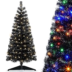 DEWUR Pre-Lit Artificial Christmas Tree, Warm White