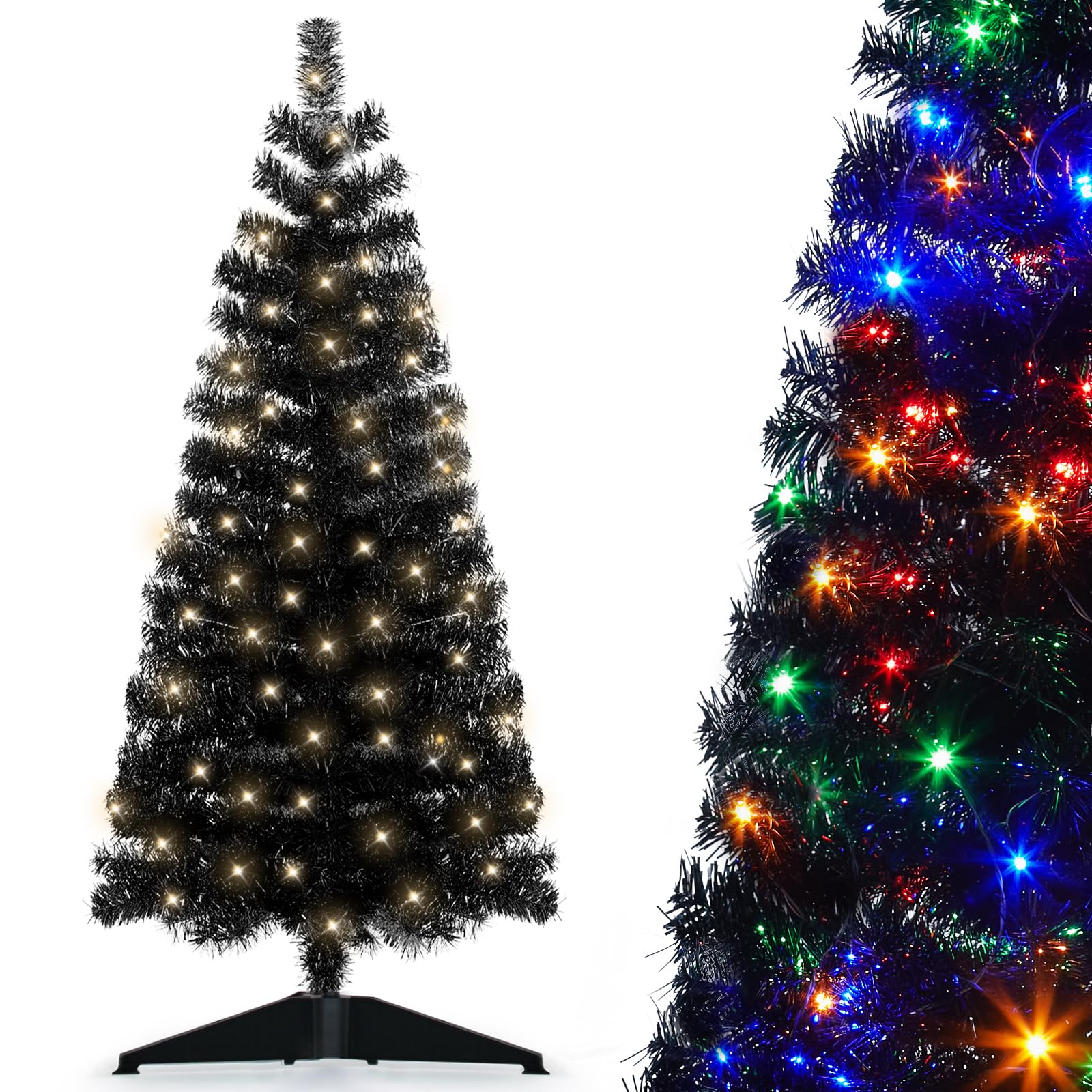 DEWUR Pre-Lit Artificial Christmas Tree, Warm White