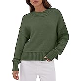 ZAFUL Cozy Fall Sweaters for Women 2025 Fall Outfits Crew Neck Pullover Winter Casual Knit Sweater
