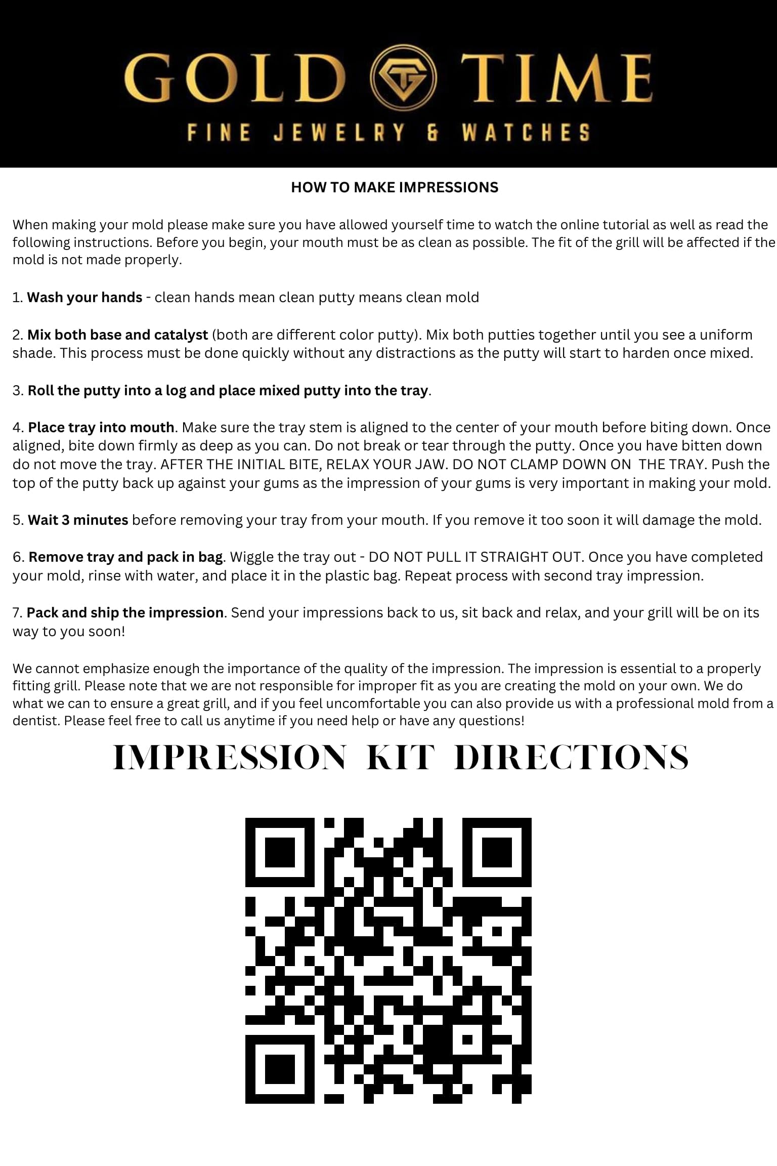 Custom Impression Kit for Jewelry Making, Grillz, and More - Easy to Use, Non-Toxic Silicone Molding Set for Teeth