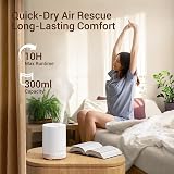 ASAKUKI 300ml Essential Oil Diffuser Ultrasonic Aromatherapy White Oak Grain view 4