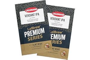 LalBrew Verdant IPA Brewing Yeast (2 Pack) - Make Beer at Home - 11 g Sachets - Saccharomyces cerevisiae - Sold by CAPYBARA D