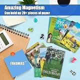 FINDMAG 8 Pack Colorful Fridge Magnets with Magnetic Hooks Small Whiteboard view 3