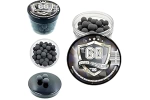 SSR 100 x Rubber Steel Balls Projectiles Heavy Ammo for Training Shooting Home and Self Defense Paintball Pistols in 68 Calib
