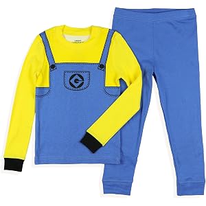 INTIMO Minions Pajamas Toddler Boys' 2-Piece Tight Fit Lounge Sleep Pajama Set