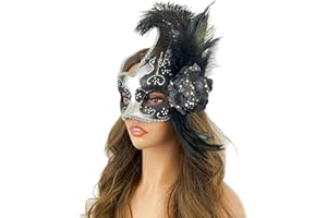 STORM BUY] Women Lady Girls Costume Venetian mask Feather Masquerade Mask Halloween Mardi Gras Cosplay Party Masque