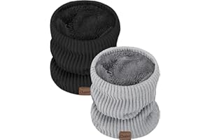 CHALIER Neck Gaiters for Men Winter Warm Neck Warmer Thick Knit Windproof Gaiter Scarf Cold Weather Scarves