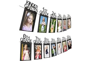 Feiyisuosi Graduation Party Decorations 2025 Graduation Photo Banner for Class of 2025 Decorations 5x7 K-12 Picture Banner Paper Photo Frame for High School Graduation Party Decorations TD128