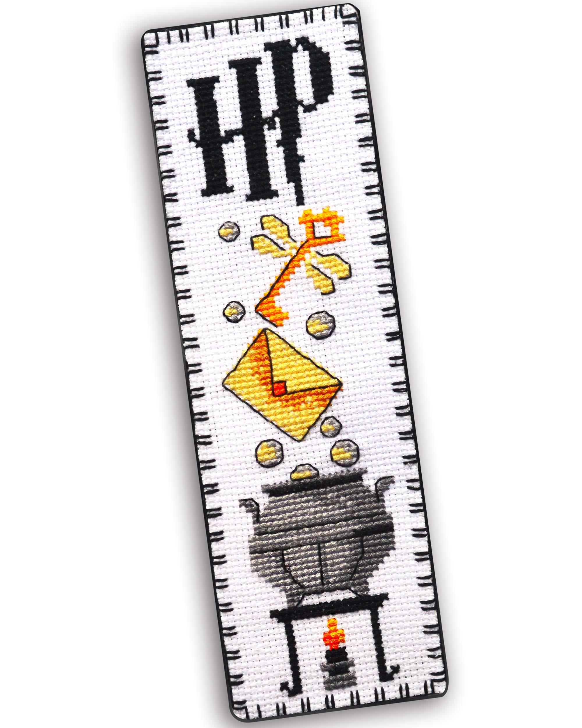 Counted Cross-Stitch Kit of Bookmark ‘Cauldron' - Hand Embroidery Kit with Pattern Design
