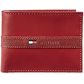 Tommy Hilfiger Men’s Leather Bifold Wallet Slim RFID Blocking Travel Wallet for Everyday Use