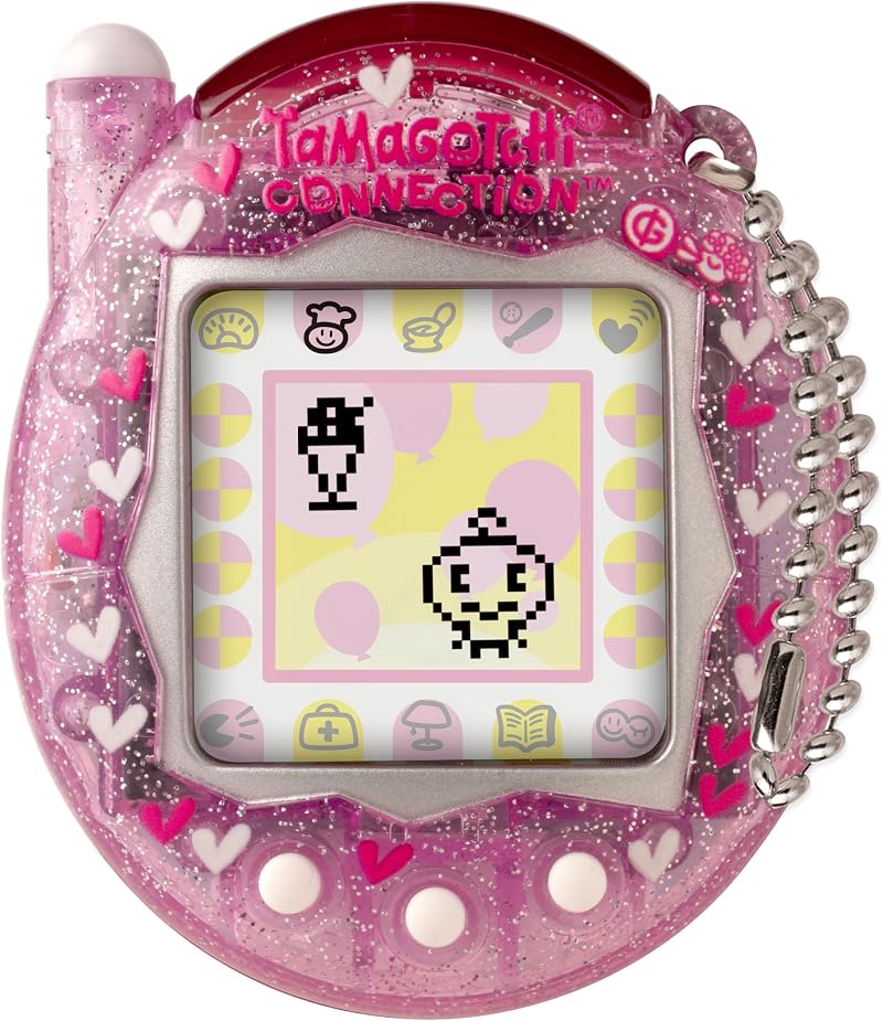 Tamagotchi Connection Pink Glitter Shell Infra-Red Virtual Pet Bandai
