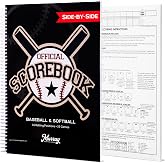 Murray Sporting Goods Baseball/Softball Scorebook - Side-By-Side Spiral Bound - 35 Games