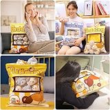 HXPLN Cute Snack Pillow Kawaii Pudding Plush 8 Kitty Toys Removable view 6