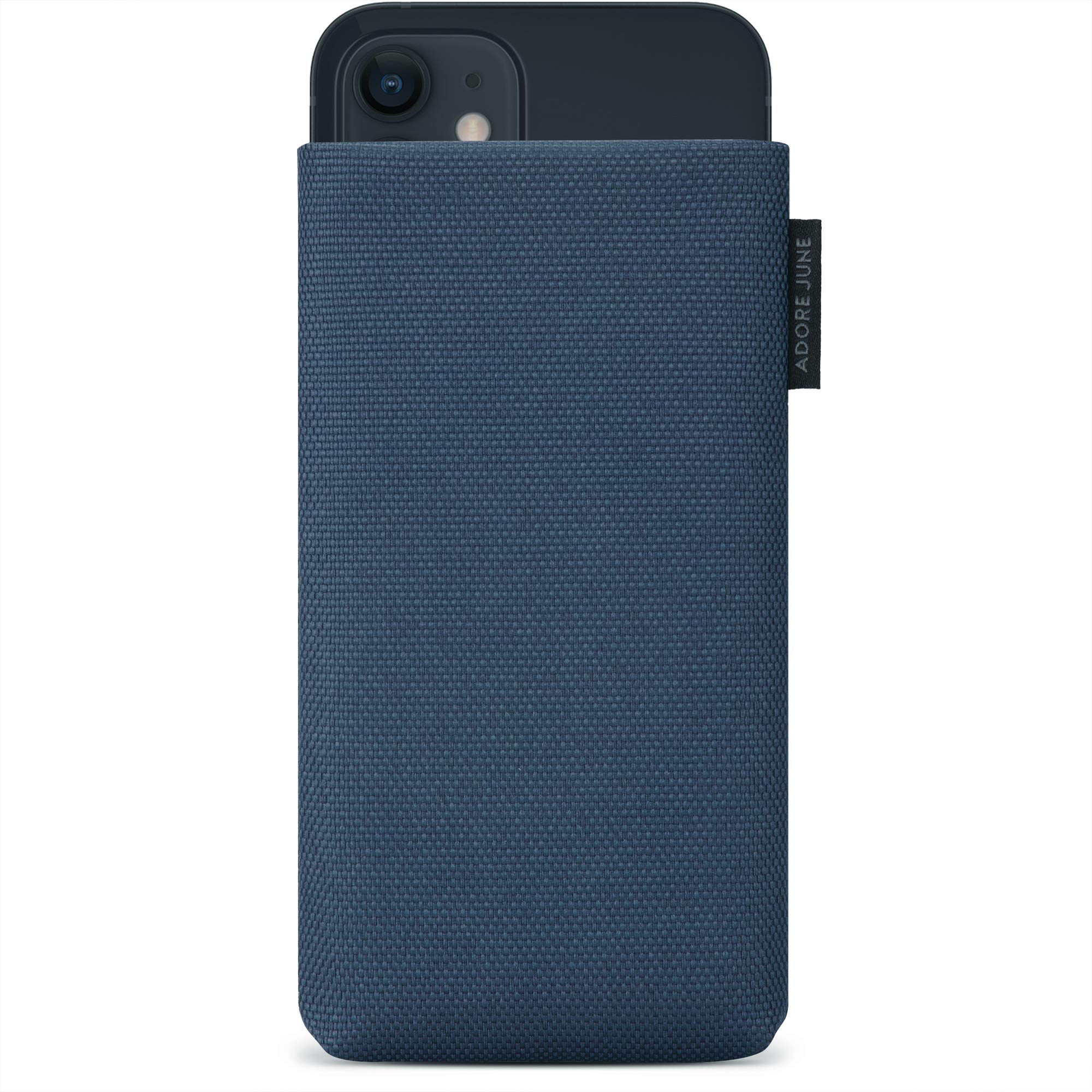 Adore June Mobile Phone Case Classic Recycled Blue Compatible with iPhone 13 mini/iPhone 12 mini, Modern Sustainable R-PES Fabrics, Made in Europe