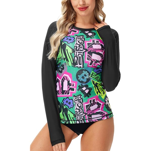 Damen Rashguard Mit UV-Schutz 50+ – Langarm Shirt Mit Daumenlöchern Für Wassersport