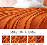 EHEYCIGA Fleece Blanket Orange 150x200cm Twin Size Soft Flannel Throw view 6