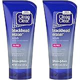 Clean & Clear Blackhead Eraser Oil-Free Facial Scrub with 2% Salicylic Acid Acne Medication, Exfoliating Daily Face Scrub for