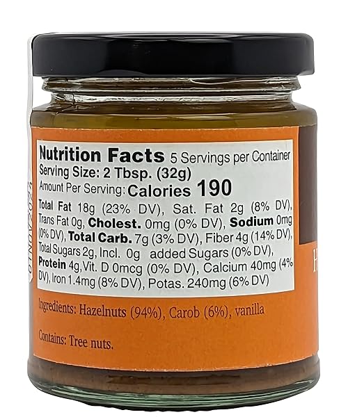 NUTURAL WORLD – CRUNCHY HAZELNUT AND CAROB SPREAD 6 OZ (170G)