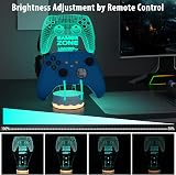 CoolGift Mart LED Headset Controller Stand 16 Colors 3D Gamepad Holder USB AAA view 7