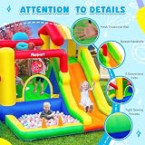 FBSPORT Inflatable Bouncy Castle Double Slide Trampoline Ball Pit Kids 135kg view 3