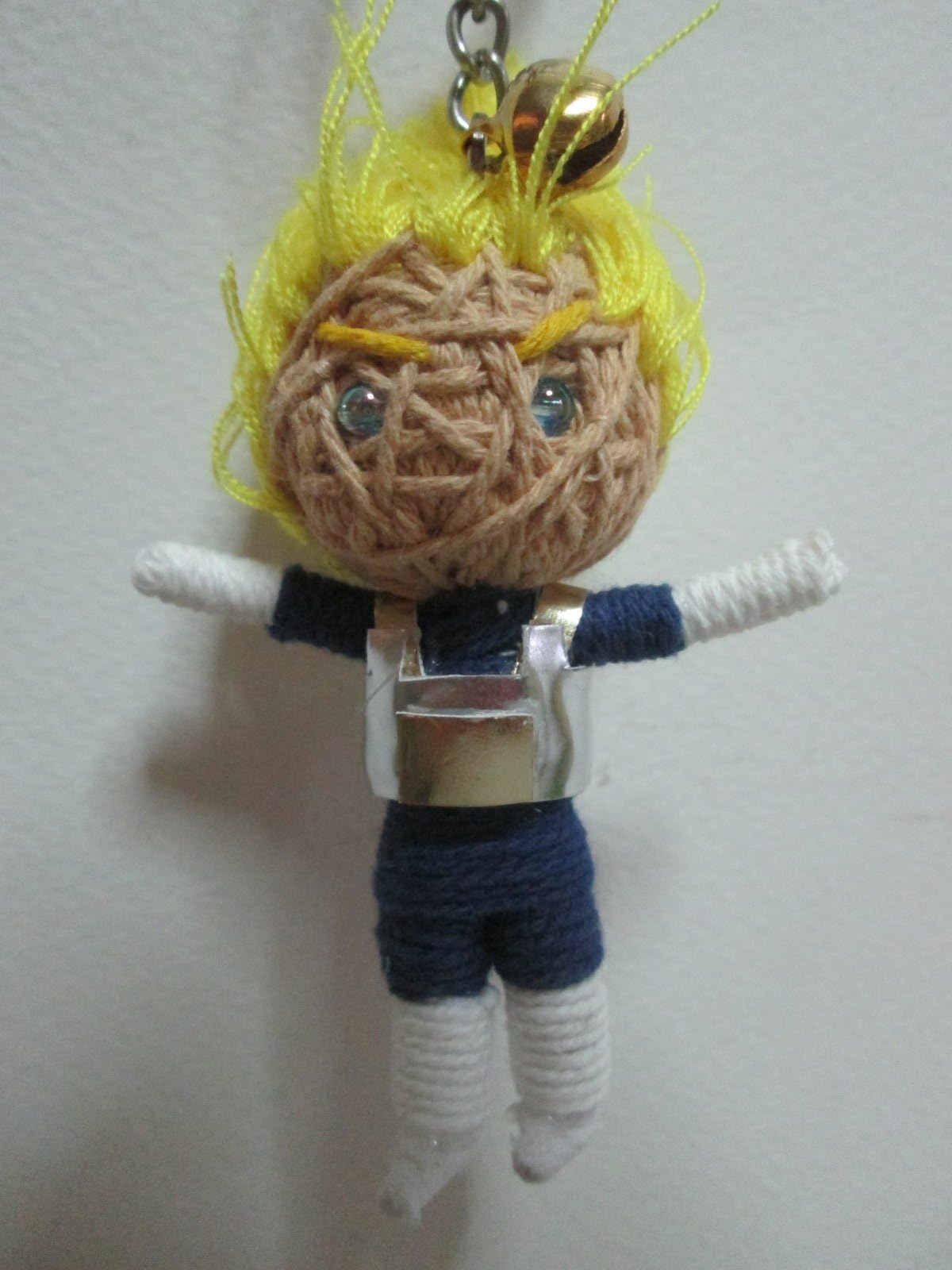 Dragon Ball Z Super Saiyan Vegeta Voodoo String Doll Keychain